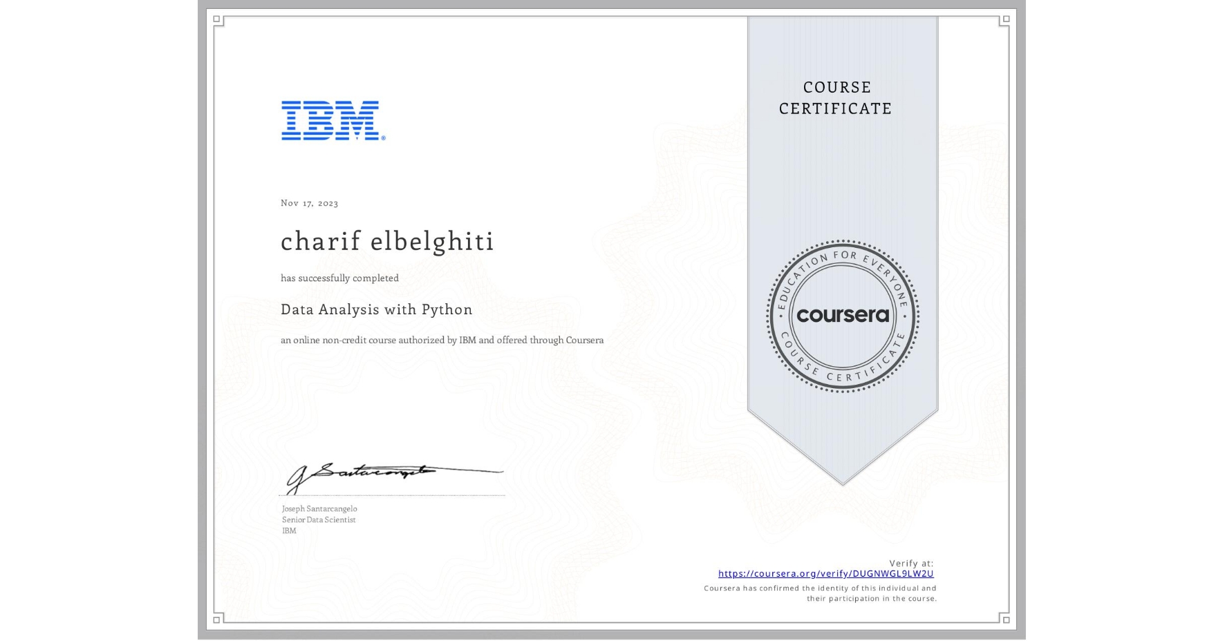 Certificate 3